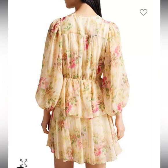 NWT Ted Baker Tamziiy V Neck Tie Front Mini Dress Ted Size 4/ US 12 - Picture 6 of 14